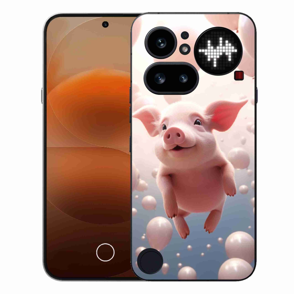 Zselés borító mmCase a Nothing Phone (4a) - malacka lufikkal