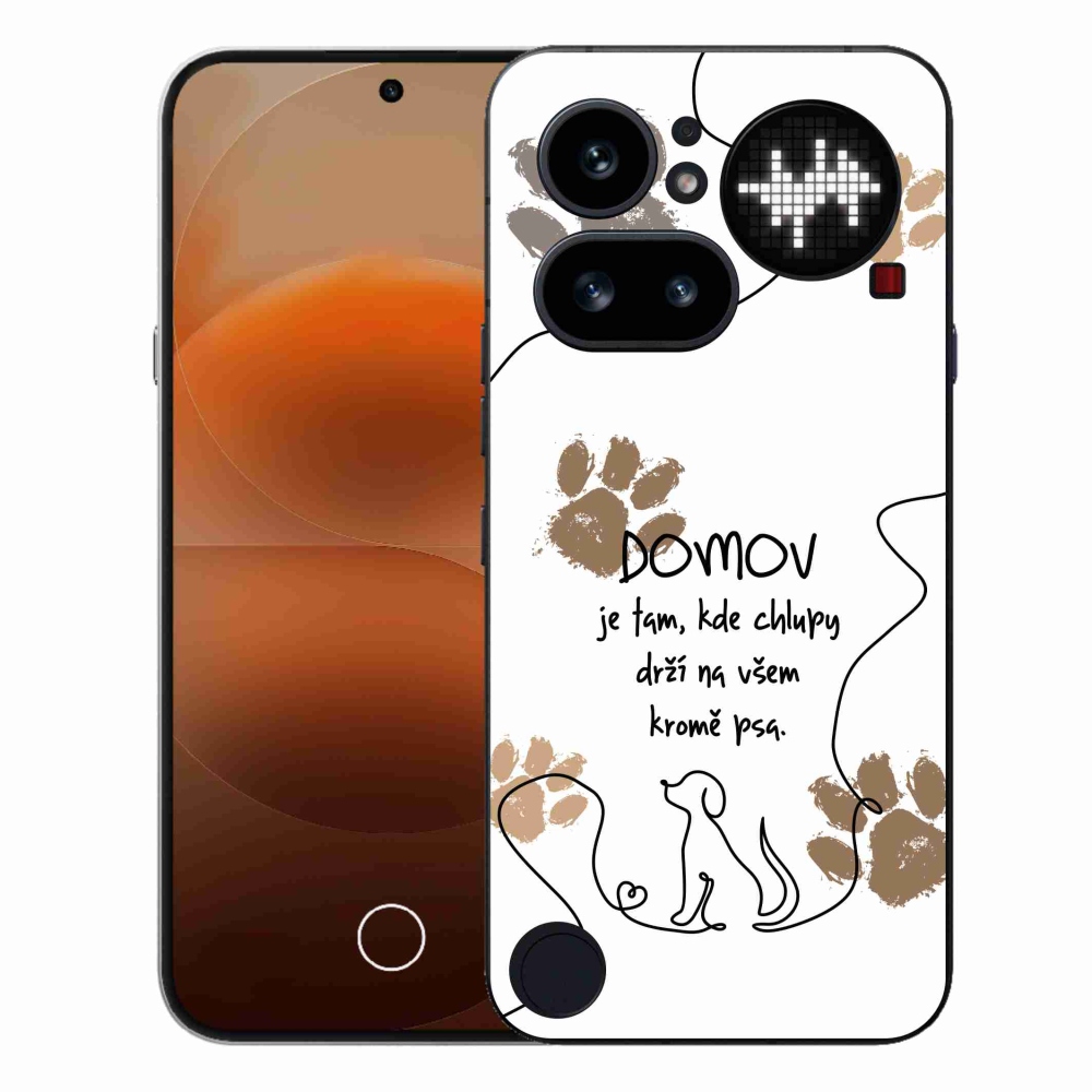 Zselés borító mmCase a Nothing Phone (4a) telefonhoz - kutya motívum fehér háttérrel