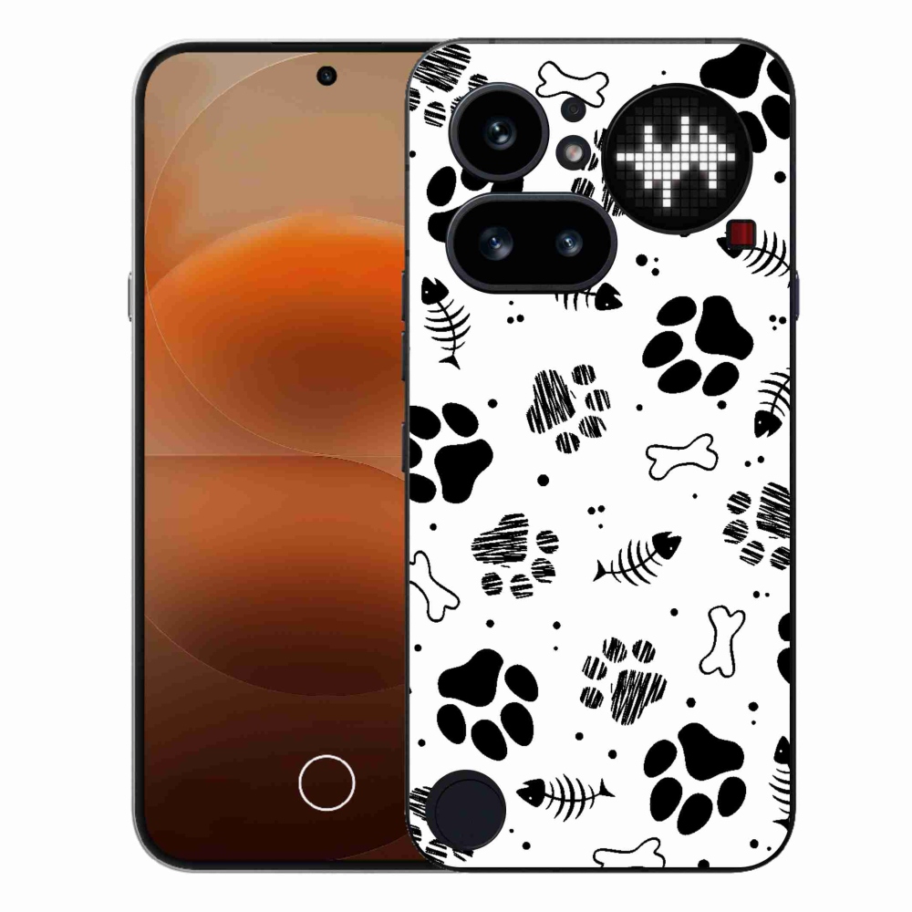 Zselés borítás mmCase for Nothing Phone (4a) - kutyamancsok 1