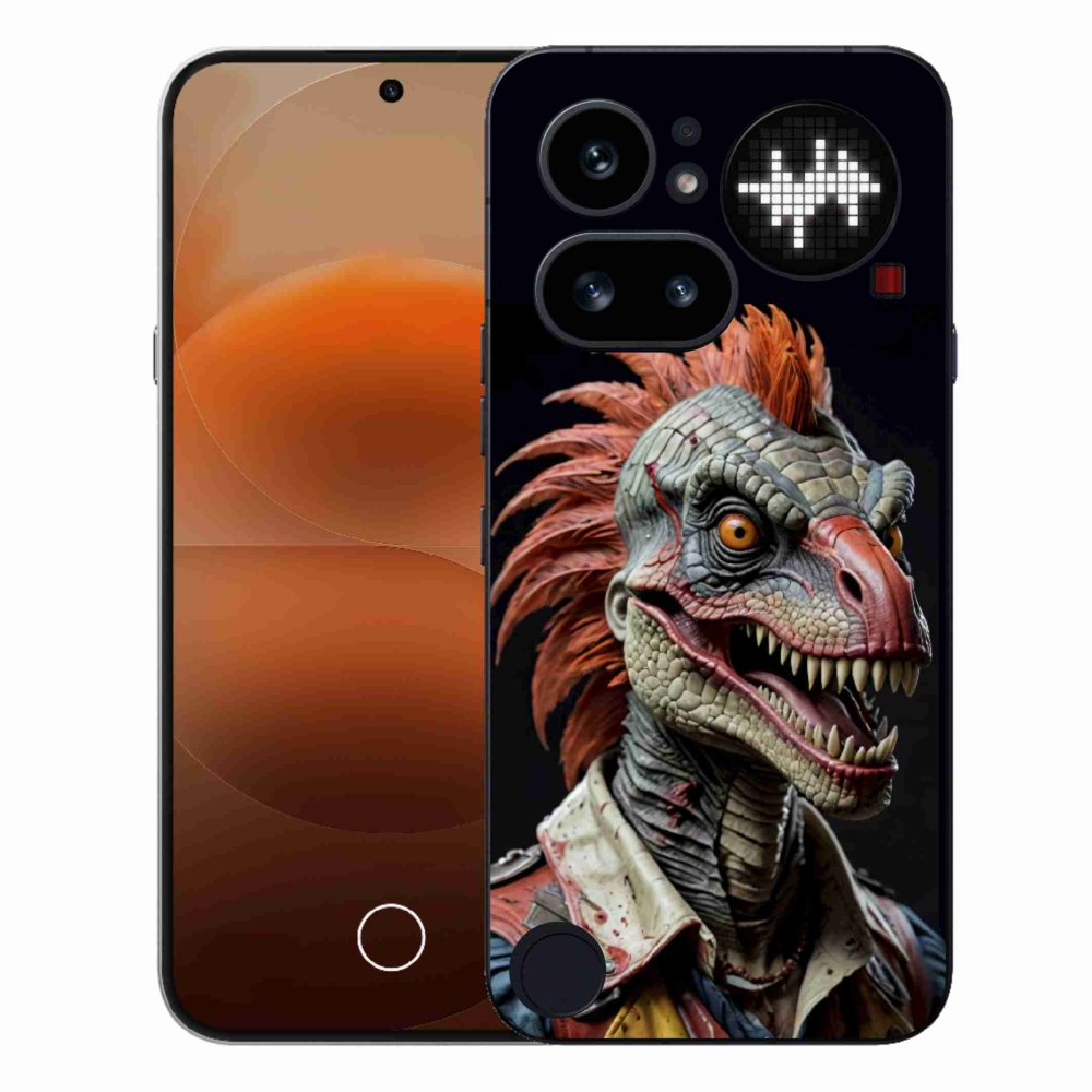 Zselés borítás mmCase a Nothing Phone (4a) - punk dinoszauruszhoz