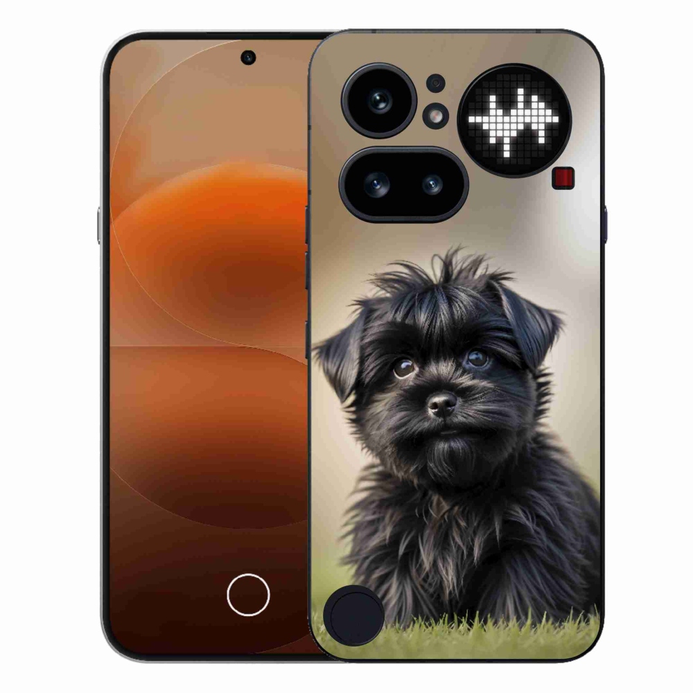 Zselés borítás mmCase a Nothing Phone (4a) telefonhoz - aranyos fekete kutya