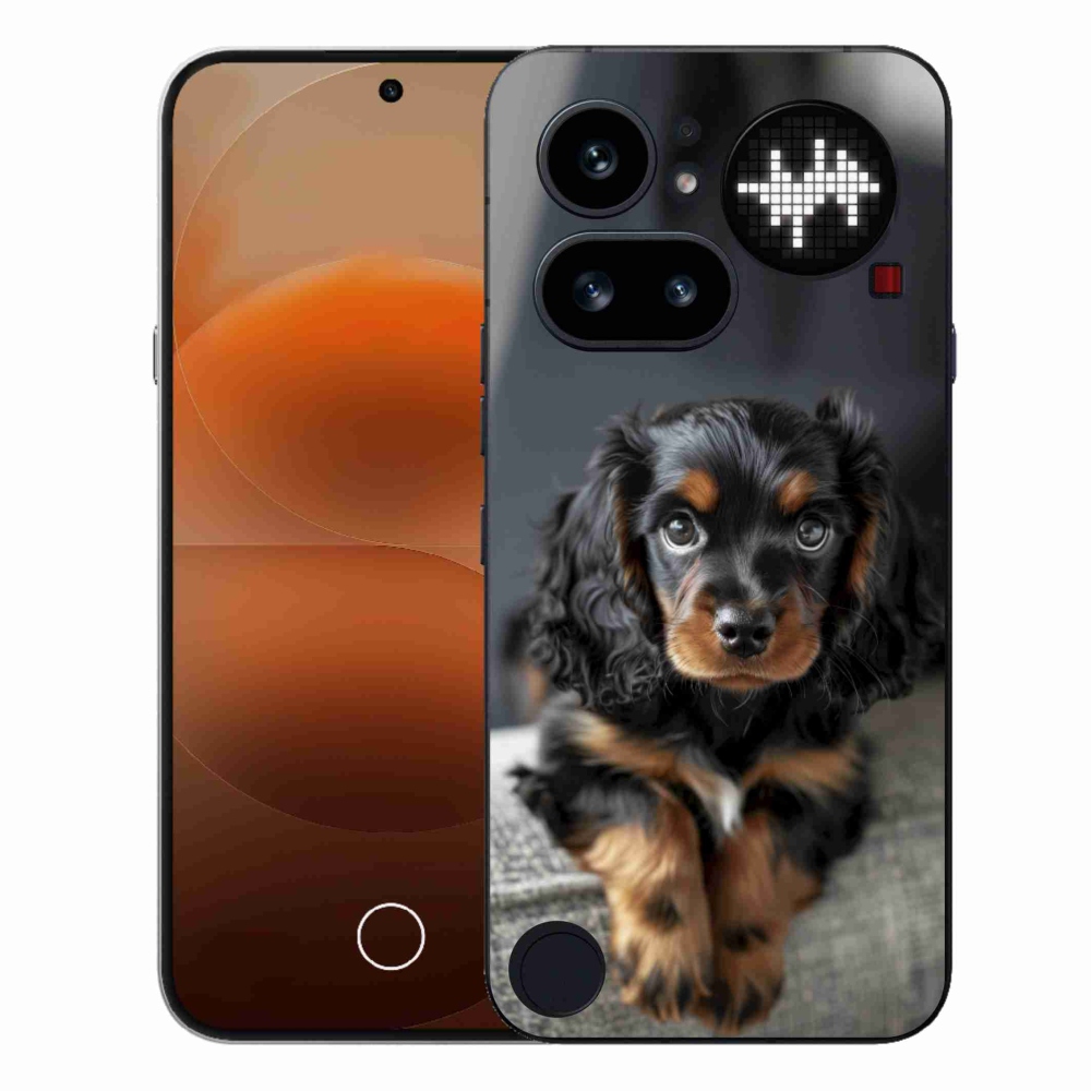 Zselés borítás mmCase for Nothing Phone (4a) - aranyos hosszú szőrű tacskó