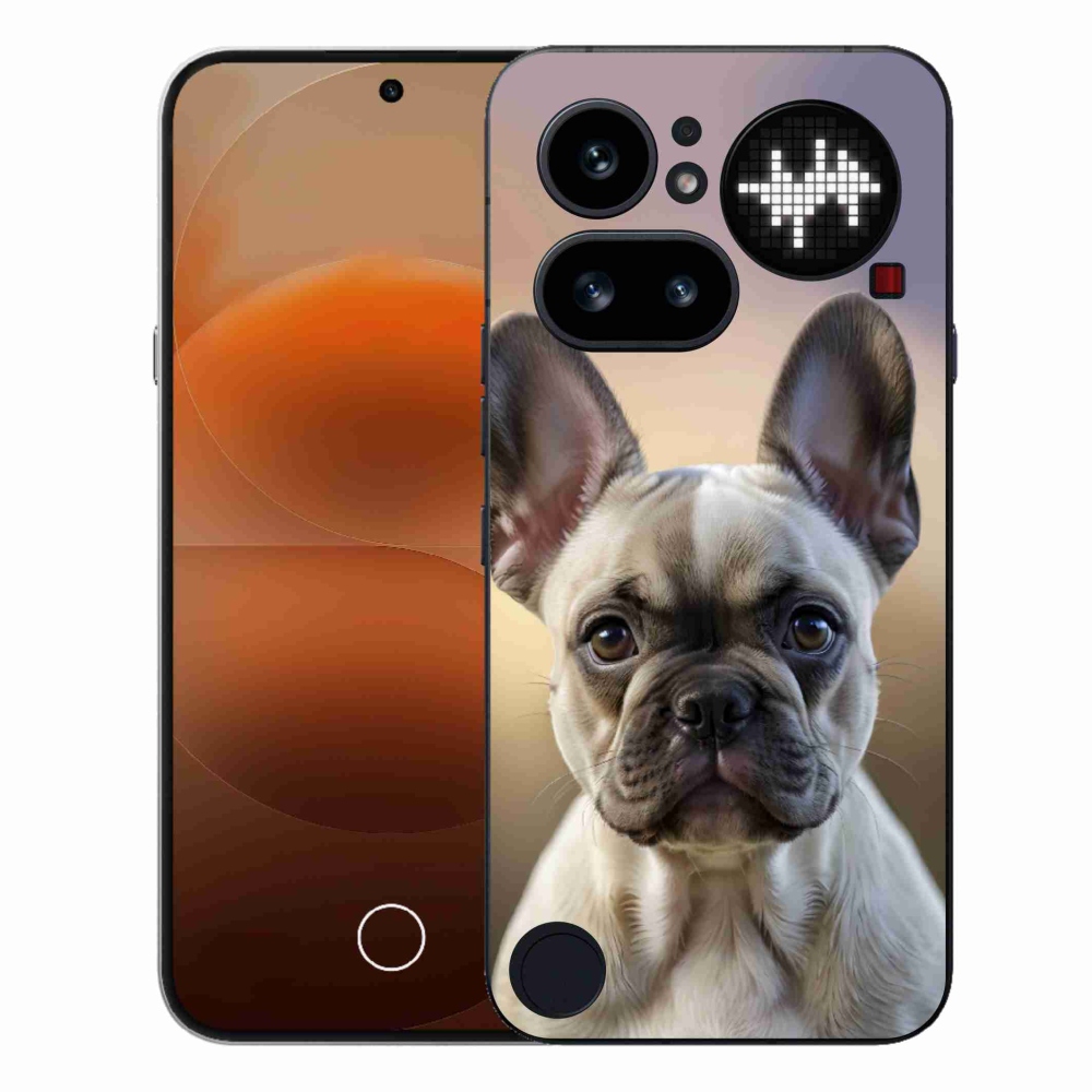 Zselés borítás mmCase a Nothing Phone (4a) - aranyos francia bulldoghoz