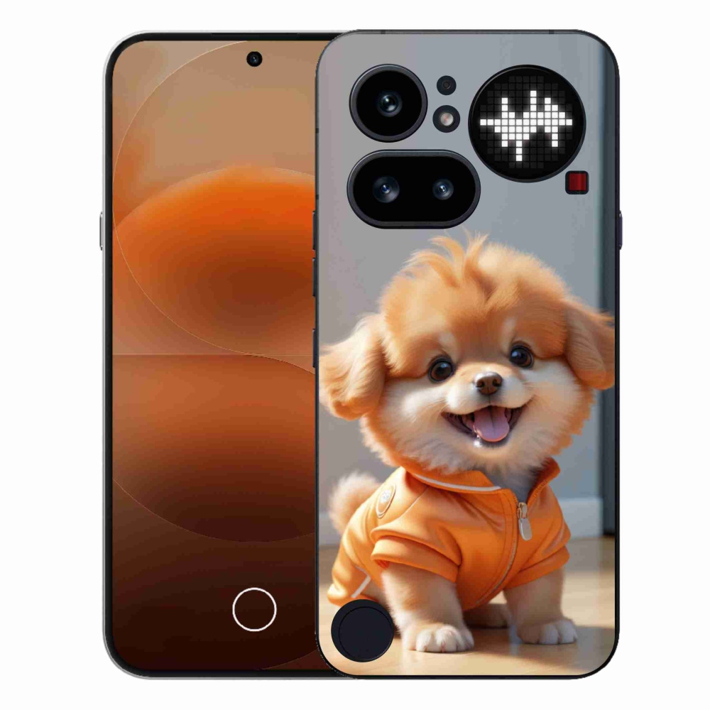Zselés borítás mmCase a Nothing Phone-hoz (4a) - aranyos pomerániai pulóverben