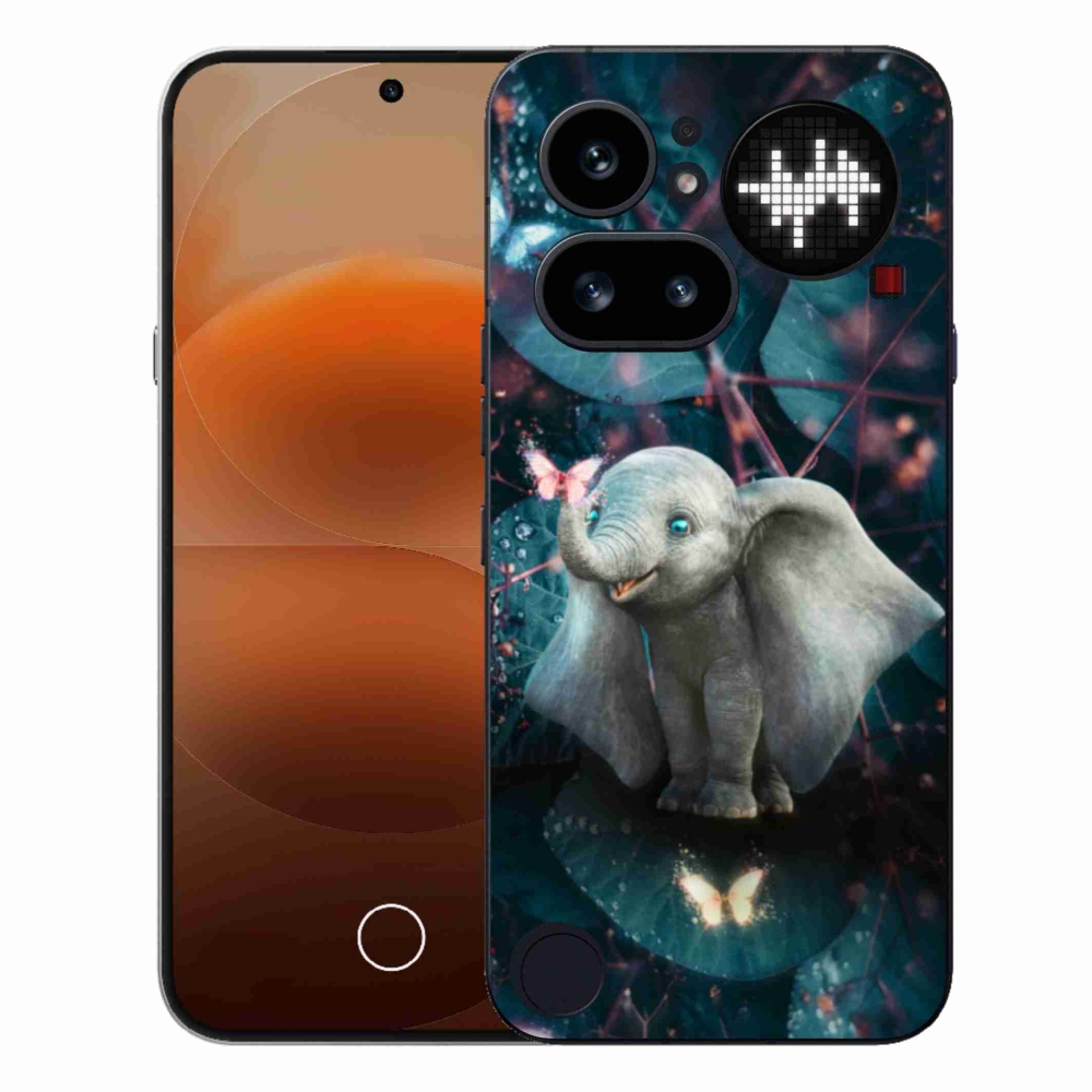 Zselés borító mmCase a Nothing Phone (4a) - aranyos elefánthoz