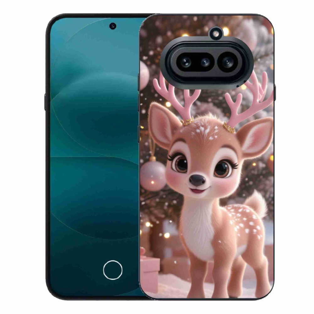 Zselés borítás mmCase a Nothing Phone (4a) telefonhoz - aranyos rénszarvas
