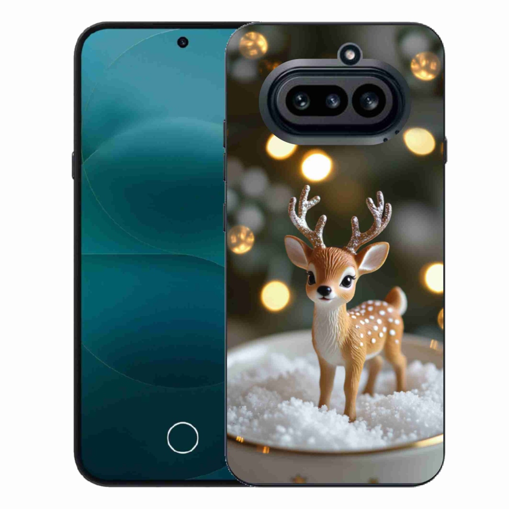 Zselés borító mmCase a Nothing Phone (4a) - aranyos karácsonyi szarvasok