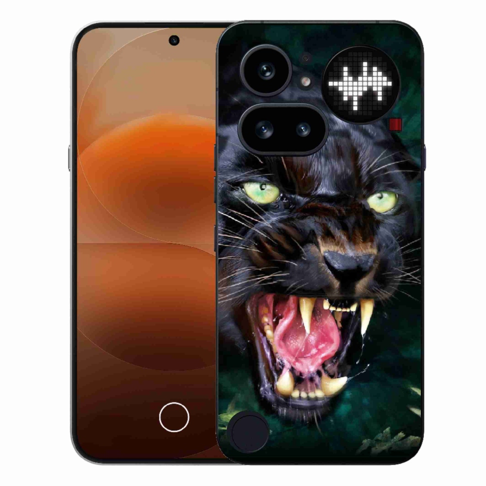 Zselés borítás mmCase a Nothing Phone (4a) - dühös fekete párduchoz
