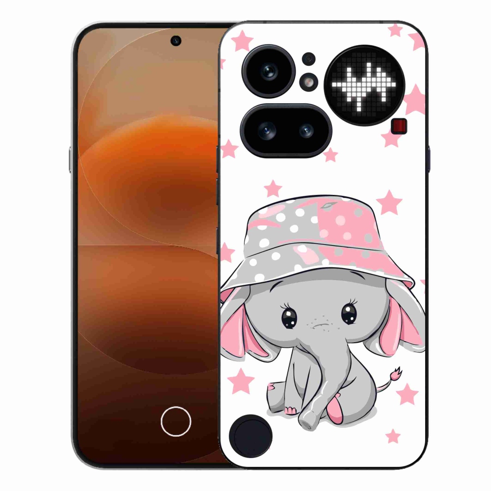 Zselés borítás mmCase a Nothing Phone (4a) - rózsaszín elefánthoz