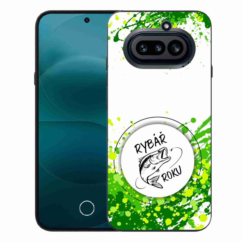 Zselés borító mmCase a Nothing Phone (4a) számára - az év halászának fehér háttere