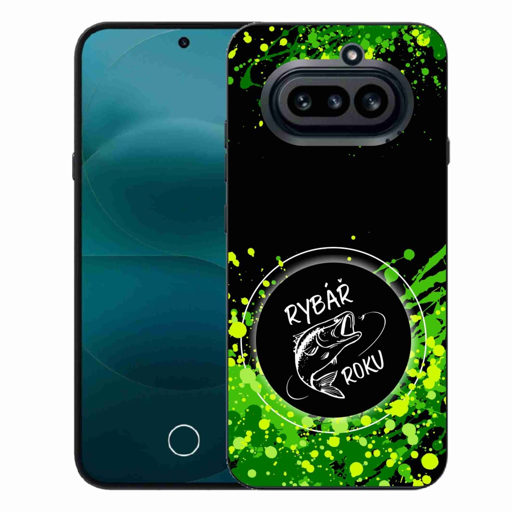 Zselés borító mmCase a Nothing Phone (4a) - az év halászának fekete háttere
