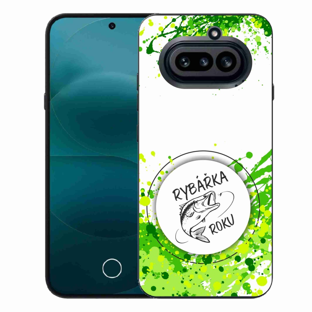 Zselés borító mmCase a Nothing Phone (4a) számára - az év halászának fehér háttere