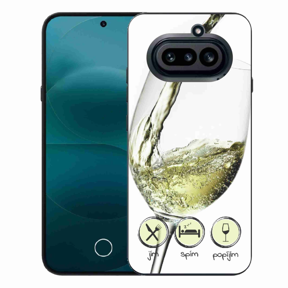 Zselés borító mmCase a Nothing Phone-hoz (4a) - borospohár fehér