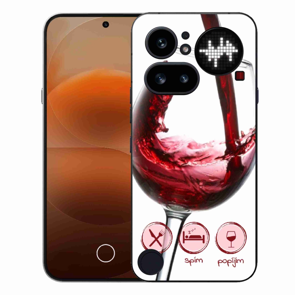 Zselés tok mmCase a Nothing Phone-hoz (4a) - borospohár piros