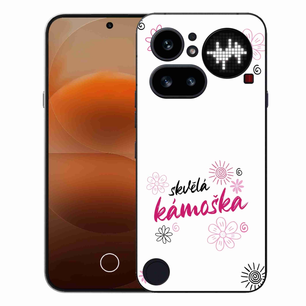 Gél borító mmCase a Nothing Phone (4a) - nagyszerű haver fehér háttérrel