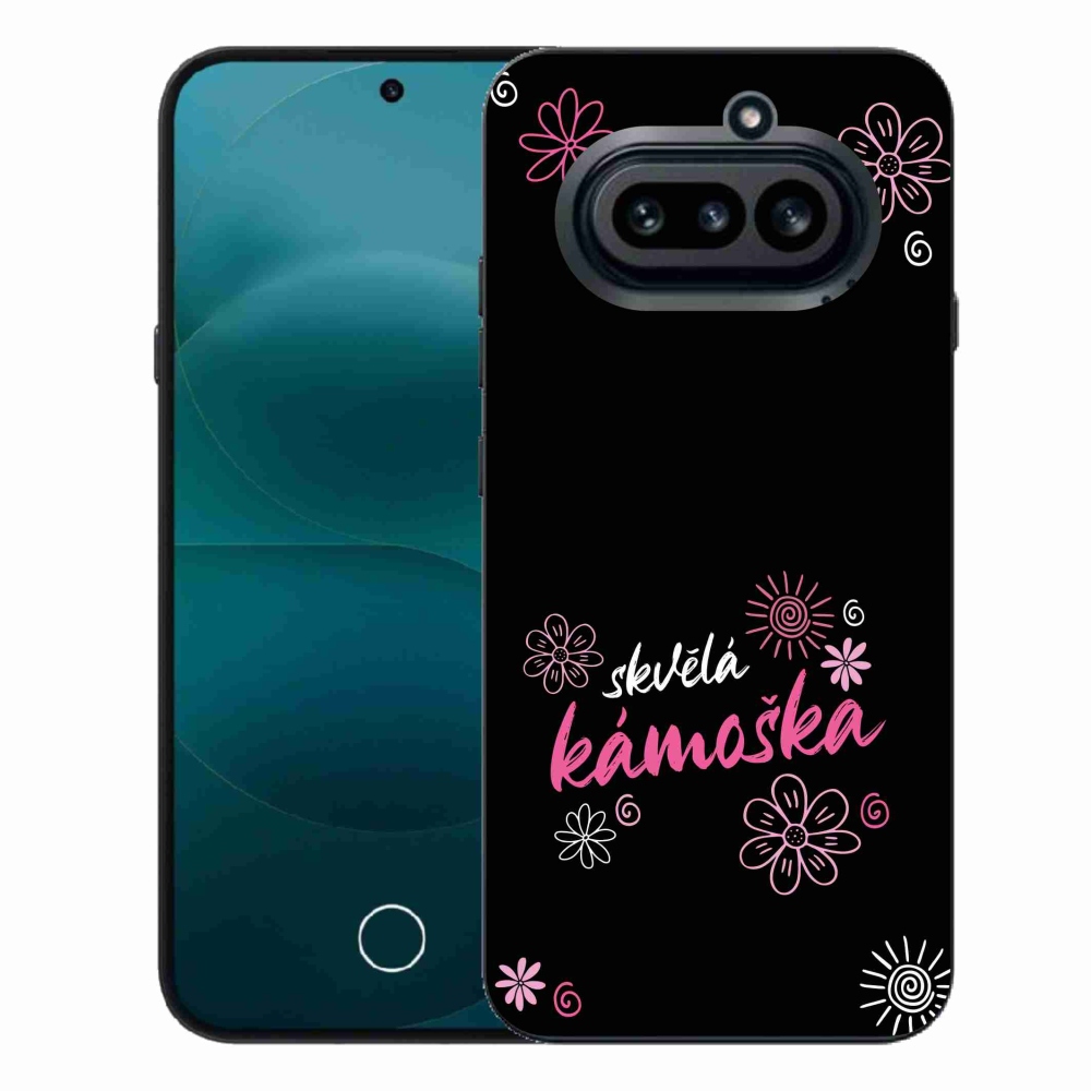 Gél borító mmCase a Nothing Phone (4a) - nagyszerű barát fekete háttérrel