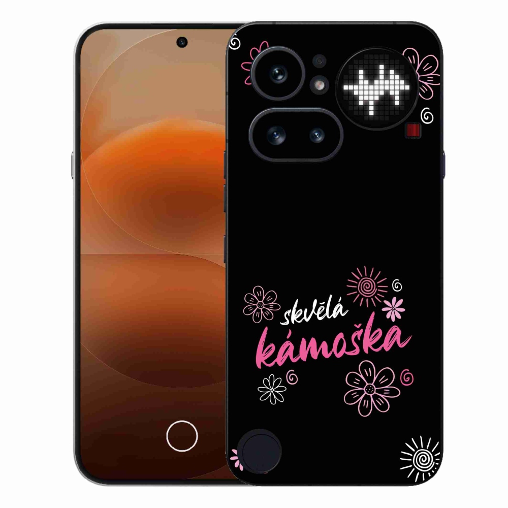 Gél borító mmCase a Nothing Phone (4a) - nagyszerű barát fekete háttérrel