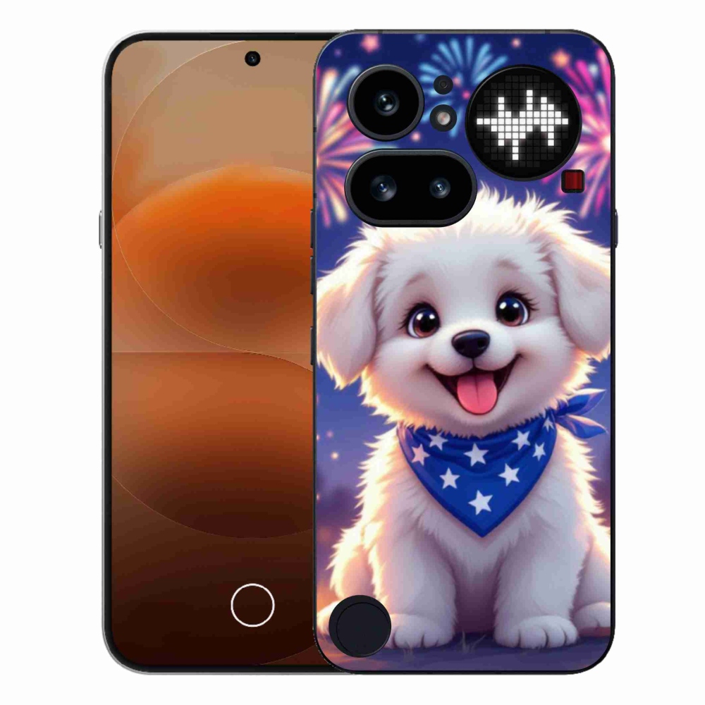 Zselés borítás mmCase a Nothing Phone (4a) készülékhez - ünnepi kiskutya