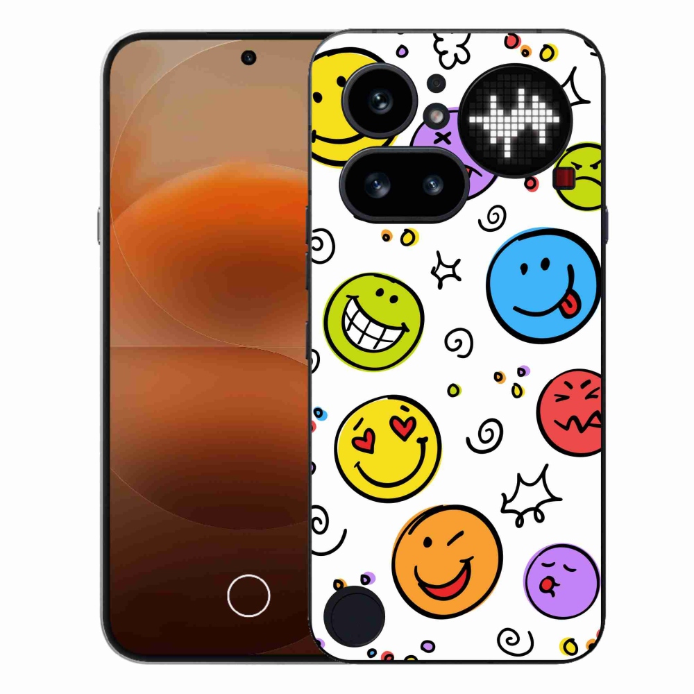 Zselés borító mmCase a Nothing Phone (4a) számára - smiley-k