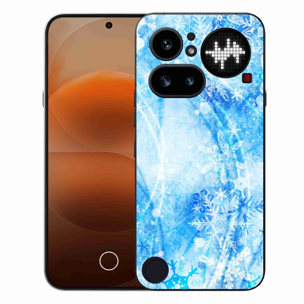 Zselés borító mmCase a Nothing Phone (4a) - hópelyhekhez