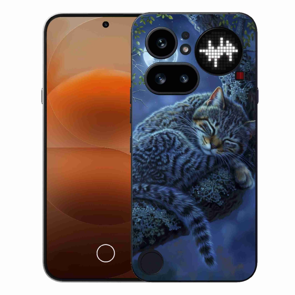 Zselés borítás mmCase a Nothing Phone (4a) - alvó macska