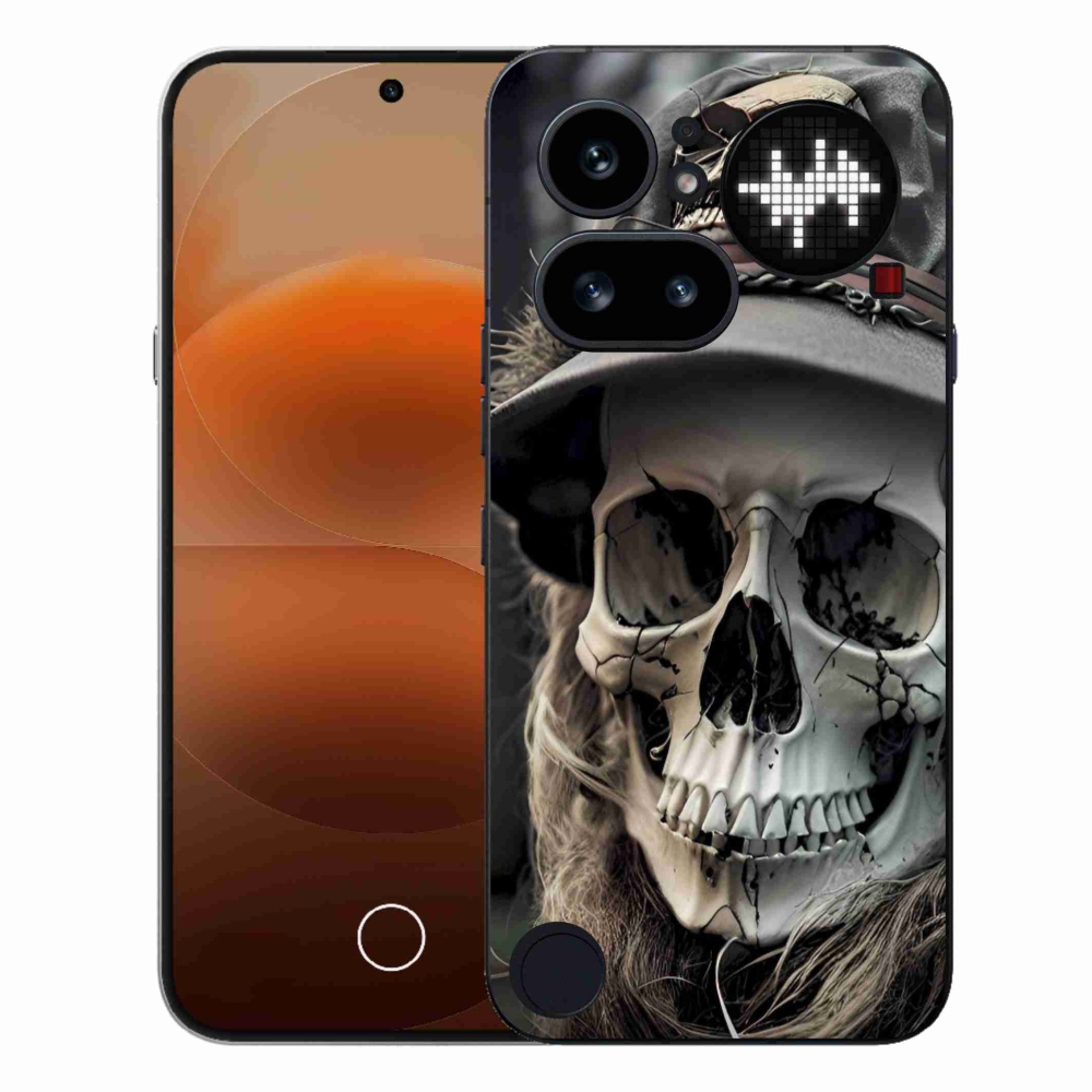 Zselés tok mmCase a Nothing Phone (4a) - sötét koponya