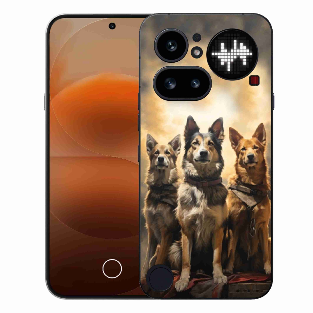 Zselés borító mmCase for Nothing Phone (4a) - három kutya