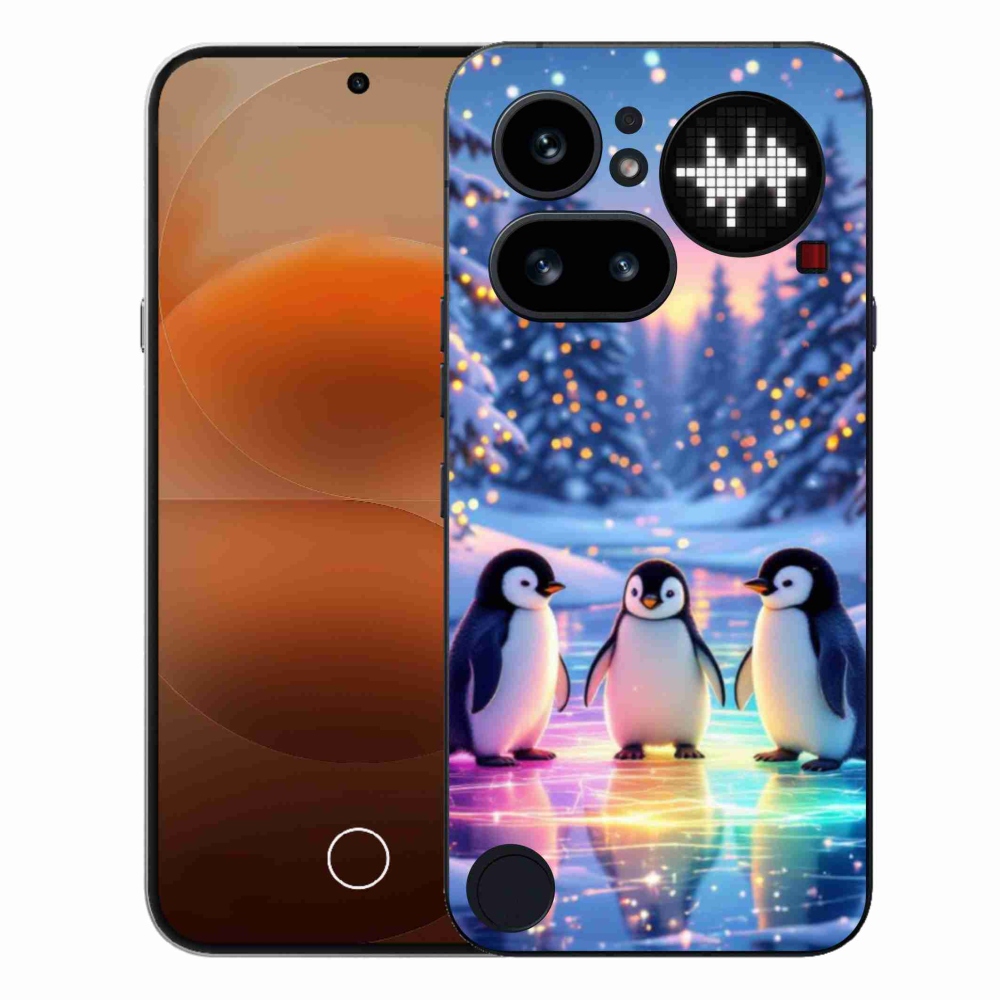 Zselés borító mmCase a Nothing Phone (4a) - pingvinekhez