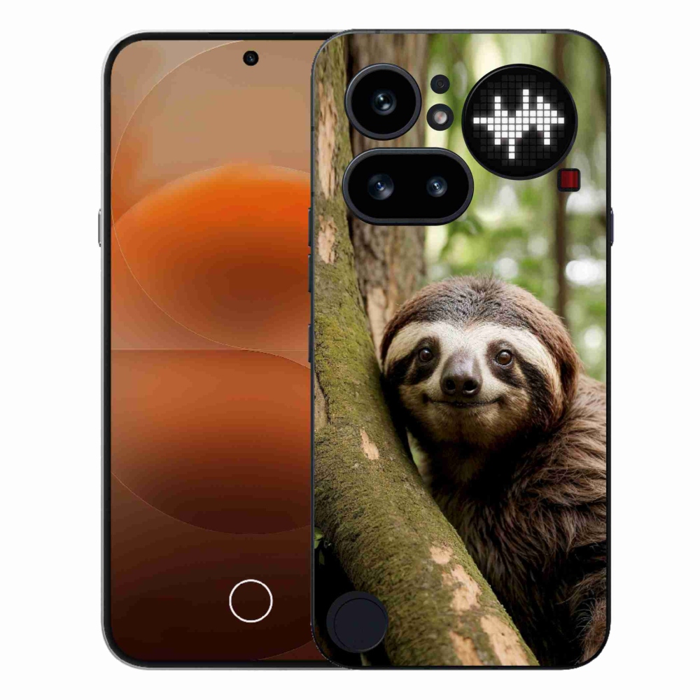 Zselés borító mmCase a Nothing Phone (4a) - mosolygó lajhárhoz
