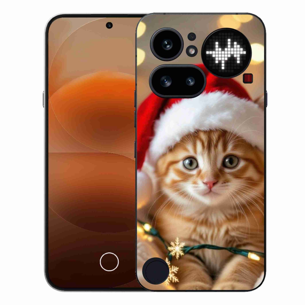 Zselés borító mmCase a Nothing Phone (4a) - Karácsonyi cica
