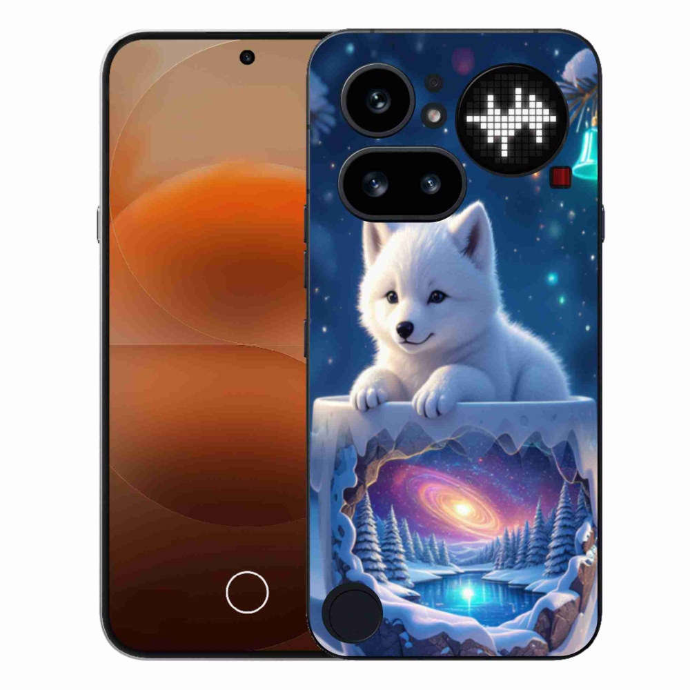 Zselés borítás mmCase a Nothing Phone (4a) - Karácsonyi kölyökkutya