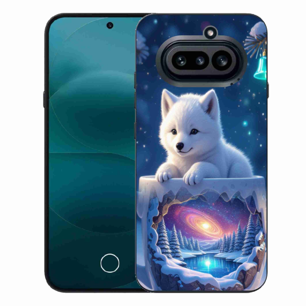 Zselés borítás mmCase a Nothing Phone (4a) - Karácsonyi kölyökkutya