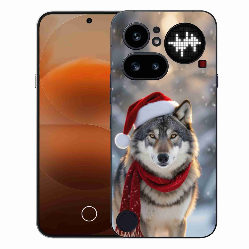 Zselés borítás mmCase a Nothing Phone (4a) - Karácsonyi farkas