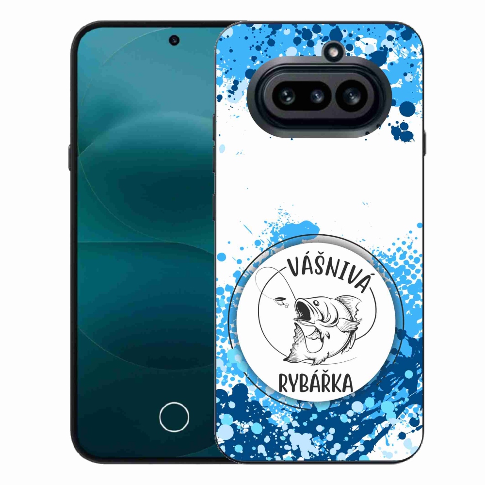 Zselés borító mmCase a Nothing Phone (4a) - szenvedélyes halász fehér háttérrel
