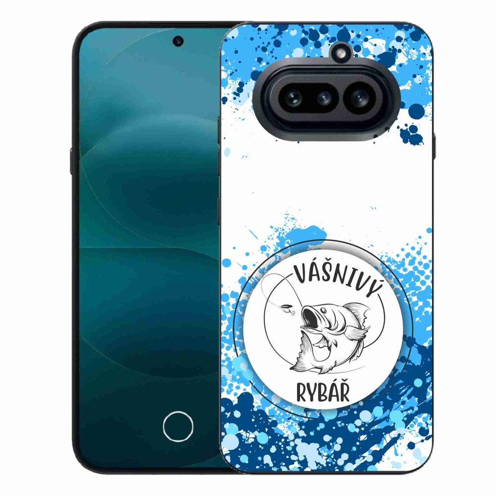 Zselés borító mmCase a Nothing Phone (4a) - szenvedélyes halász fehér háttérrel