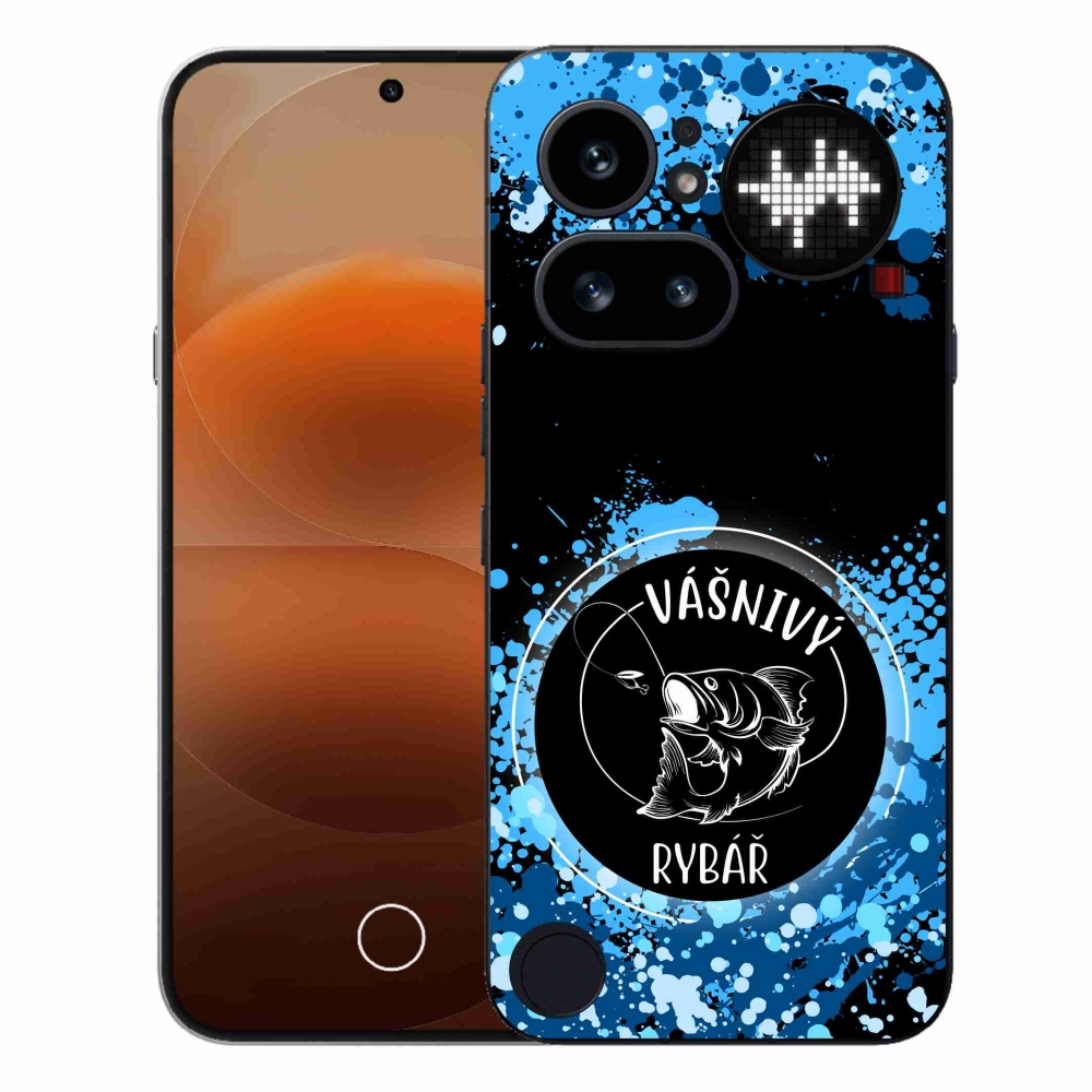Gél borító mmCase a Nothing Phone (4a) - szenvedélyes halász fekete háttérrel