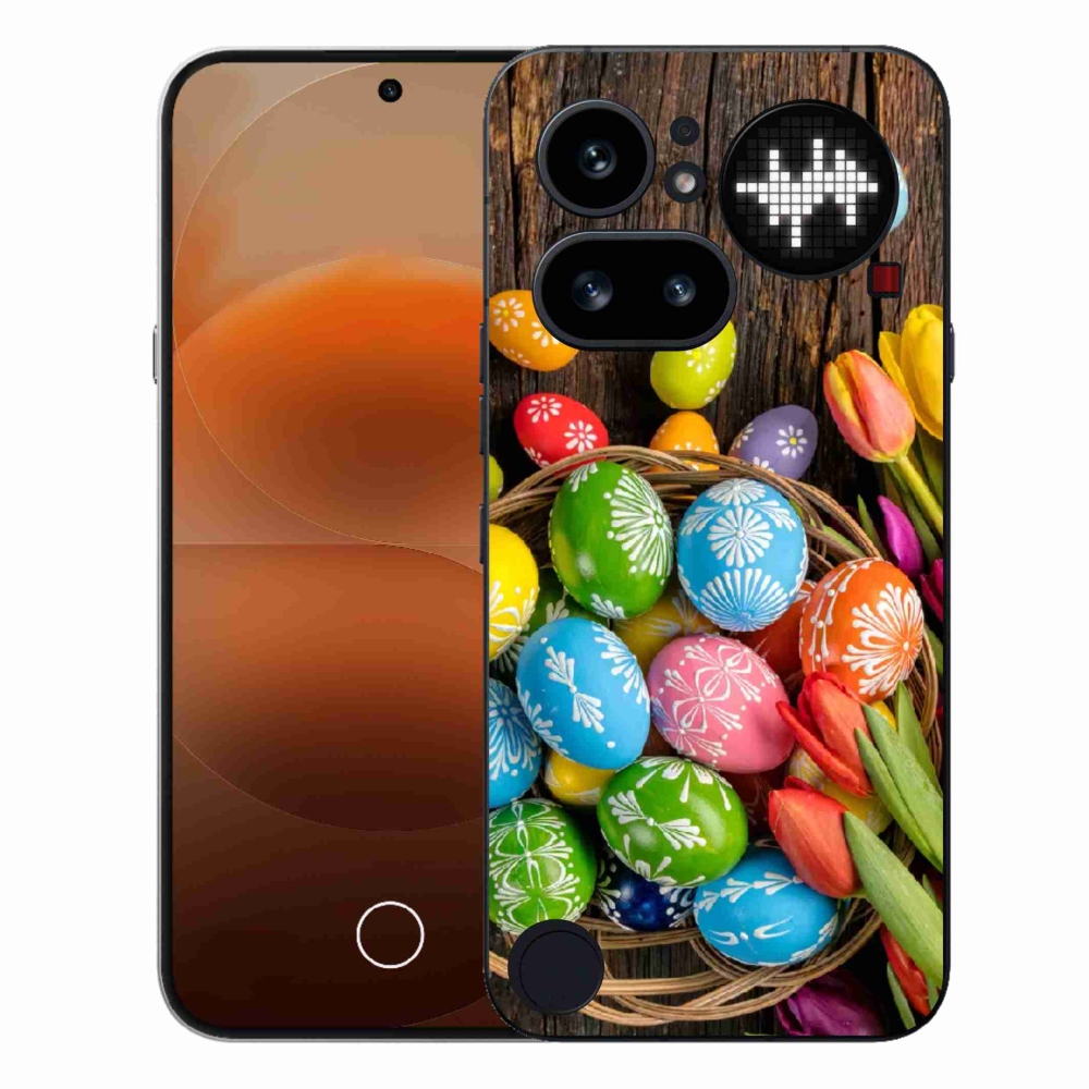 Zselés borítás mmCase for Nothing Phone (4a) - Húsvéti tojások