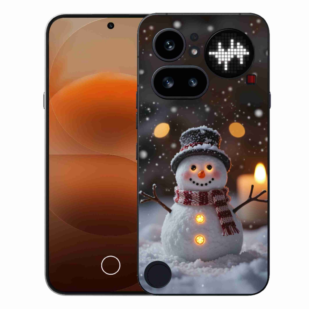 Zselés borító mmCase a Nothing Phone (4a) - boldog hóemberhez