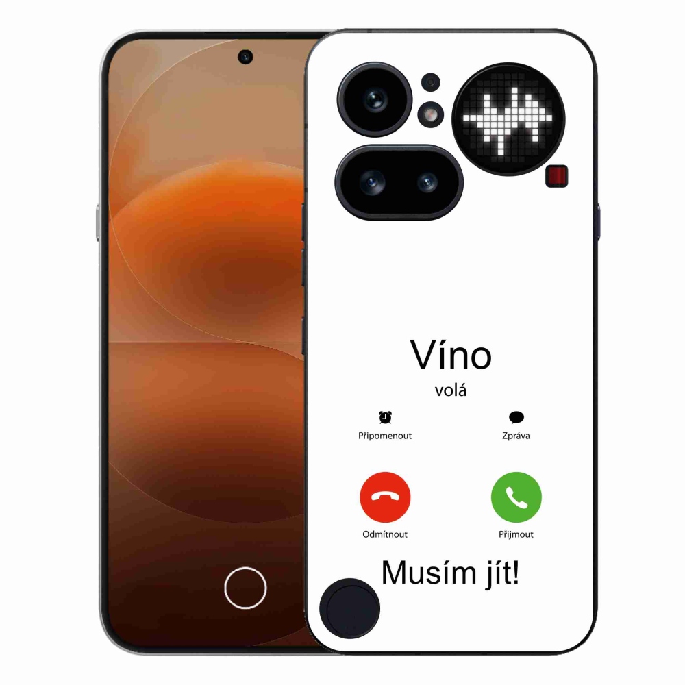 Zselés borító mmCase a Nothing Phone (4a) készülékhez - bor hívások fehér háttérrel