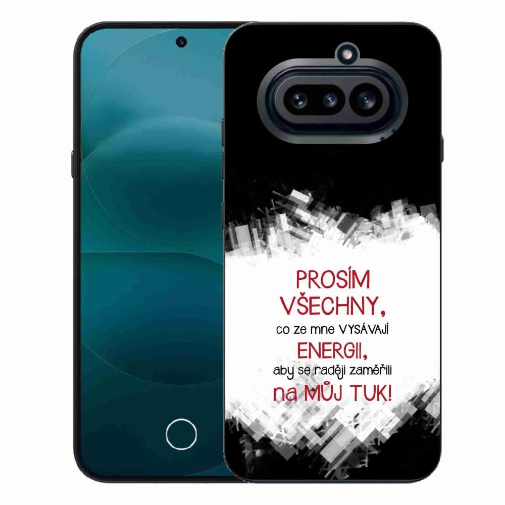 Zselés borító mmCase a Nothing Phone (4a) - vicces szöveg 1 piros