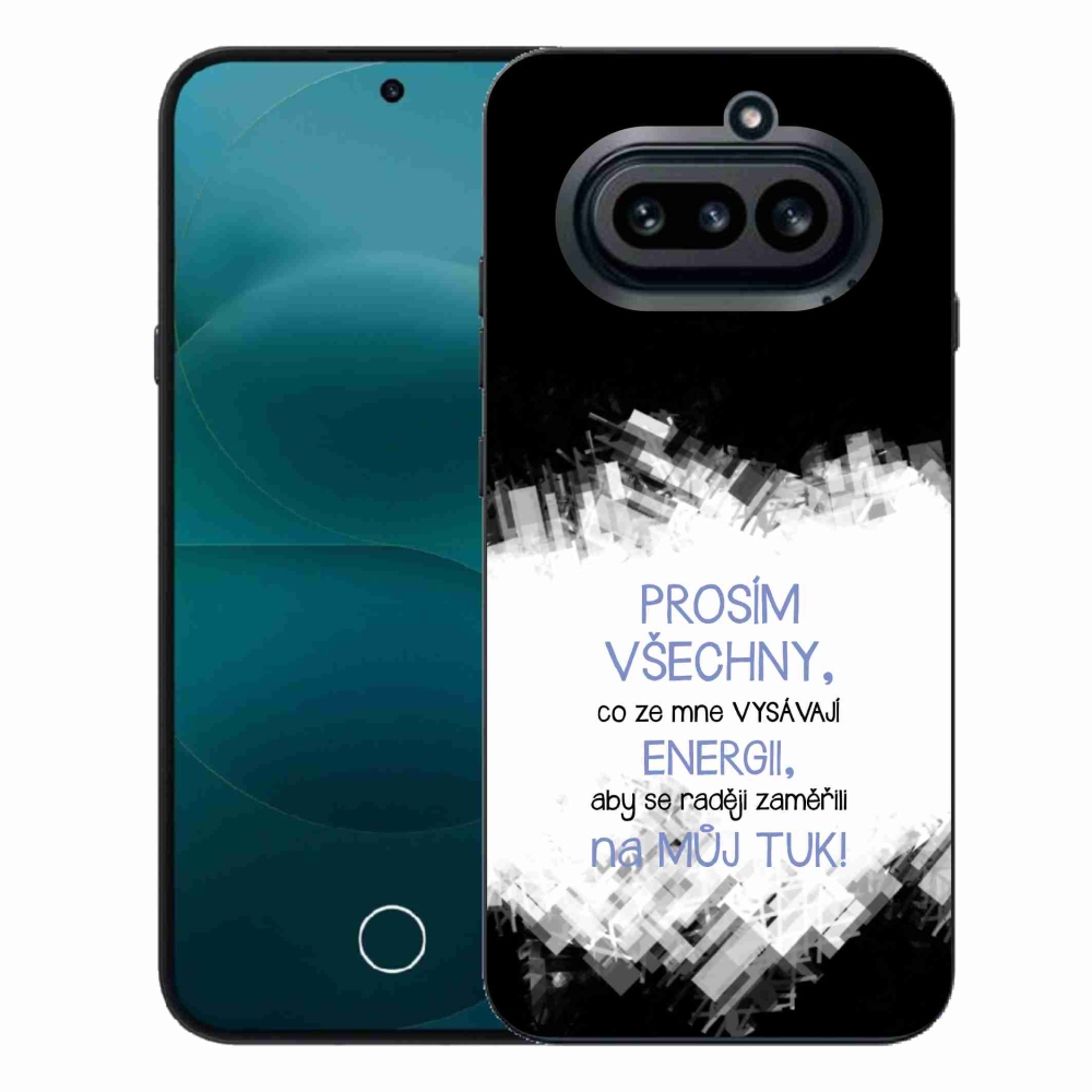 Zselés borító mmCase a Nothing Phone (4a) - vicces szöveg 1 kék