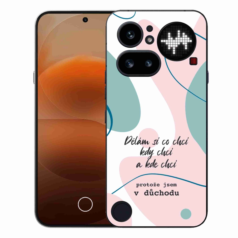 Gél borító mmCase a Nothing Phone (4a) - vicces szöveg 10 fehér háttérrel