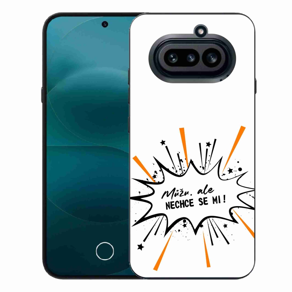 Zselés borító mmCase a Nothing Phone (4a) telefonhoz - vicces szöveg 11 fehér háttér