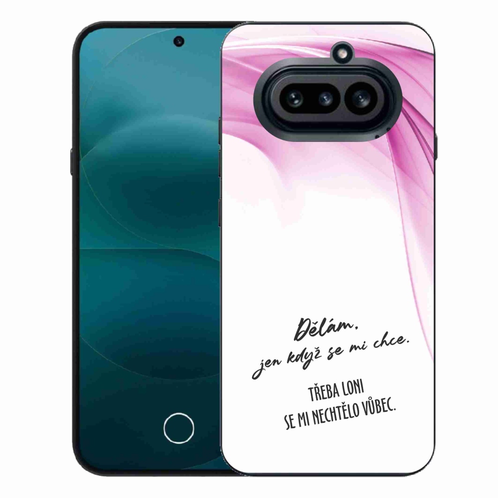 Zselés borító mmCase a Nothing Phone (4a) telefonhoz - vicces szöveg 12 fehér háttérrel