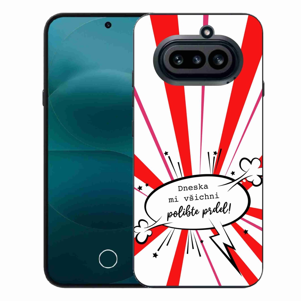 Zselés borító mmCase a Nothing Phone (4a) telefonhoz - vicces szöveg 15 fehér háttérrel