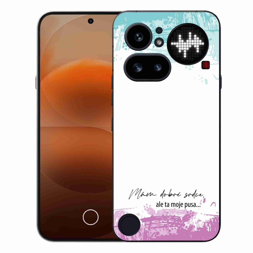 Gél borító mmCase a Nothing Phone (4a) - vicces szöveg 3 fehér háttérrel