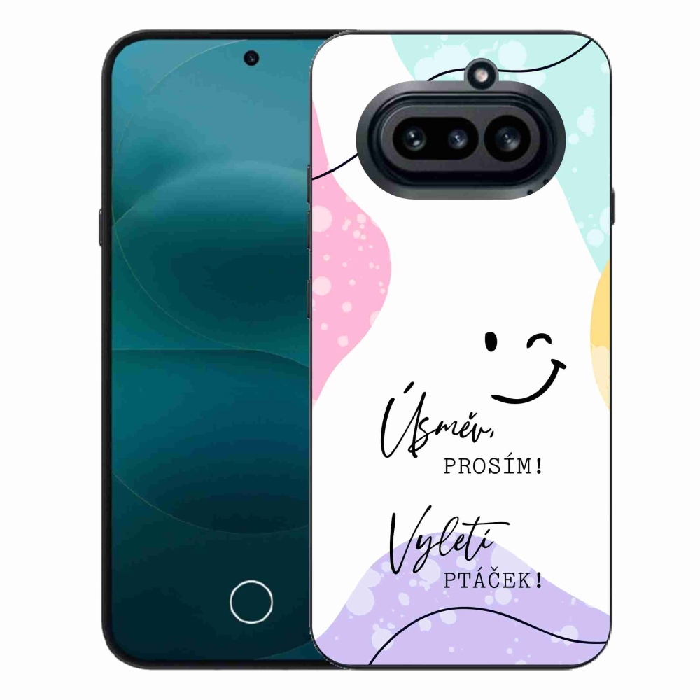 Zselés borító mmCase a Nothing Phone (4a) - vicces szöveg 4 fehér háttérrel