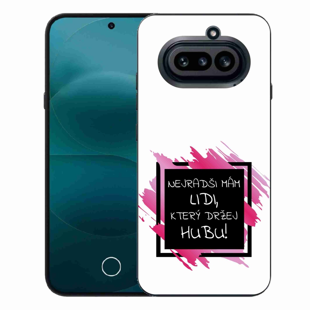 Zselés borító mmCase a Nothing Phone (4a) telefonhoz - vicces szöveg 7 fekete-fehér háttérrel