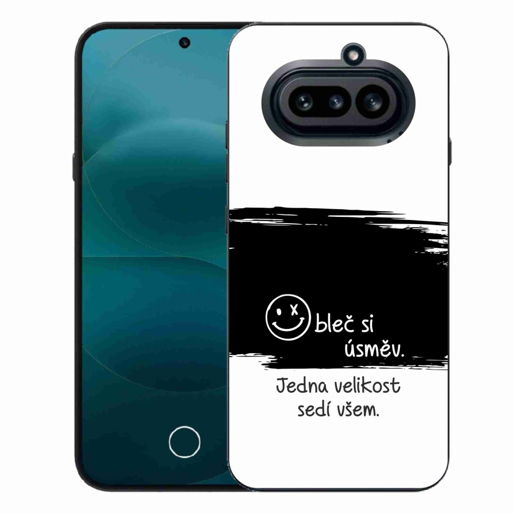 Gél borító mmCase a Nothing Phone (4a) - vicces szöveg 8 fekete-fehér háttérrel