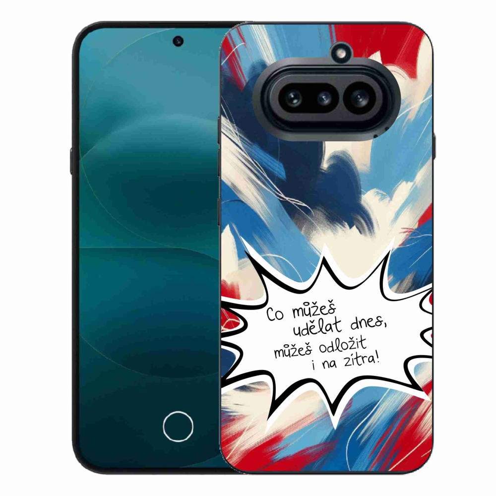 Gél borító mmCase a Nothing Phone (4a) - vicces szöveg 9 fehér háttér